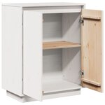 vidaXL Buffet Blanc 60x34x75 cm Bois massif de pin