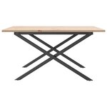 vidaXL Table basse cadre en X 90x90x45 cm bois de pin massif et fonte