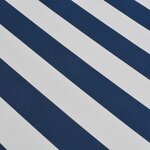 vidaXL Auvent pliable manuel 450 cm Bleu/blanc