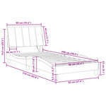 vidaXL Cadre de lit avec LED sans matelas noir 90x200 cm velours