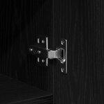 vidaXL Buffet noir chêne 30x30x70 cm MDF