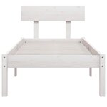 vidaXL Cadre de lit sans matelas blanc bois de pin massif