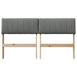 vidaXL Tête de lit capitonnée Gris foncé 135 cm Pin massif