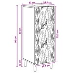 vidaXL Buffet Chêne artisanal 33 x 34 5 x 90 cm Bois d'ingénierie
