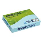 Ramette papier couleur recyclé clairefontaine evercolor a4 80 gr - 500 feuilles - bleu clair - lot de 5