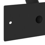 vidaXL Porte-drapeau pour 1 drapeau - en acier noir monté au mur