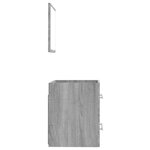 vidaXL Armoire de salle de bain avec miroir Sonoma gris 41x38 5x48 cm
