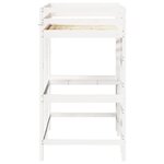 vidaXL Lit superposé sans matelas blanc 90x200 cm bois de pin massif