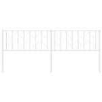vidaXL Tête de lit métal blanc 200 cm
