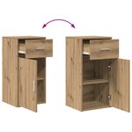 vidaXL Cabinet de rangement en chêne Chêne fait main Bois d'ingénierie