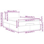 vidaXL Cadre de lit ottoman avec matelas crème 120x200cm tissu