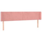 vidaXL Tête de lit avec oreilles Rose 203x16x78/88 cm Velours