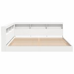 vidaXL Lit Bibliothèque Blanc 180 x 200 cm Bois d'ingénierie