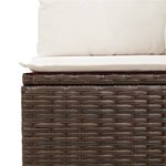 vidaXL Salon de jardin avec coussins 5 Pièces marron résine tressée