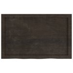 vidaXL Dessus de table marron foncé bois chêne massif traité