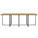 vidaXL Ensemble à manger de jardin coussins 9Pièces Résine tressée Gris
