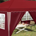 vidaXL Tente de fête pop-up 575 x 288 x 245 cm Bordeaux