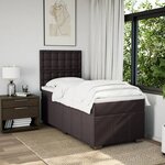 vidaXL Sommier à lattes de lit avec matelas Marron foncé 100x200 cm