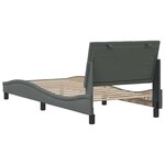 vidaXL Cadre de lit sans matelas gris foncé 80x200 cm tissu