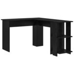 vidaXL Bureau d'Angle avec Rangement Chêne noir 140 x 113.5 x 75 cm