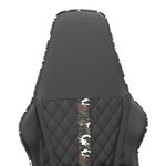 vidaXL Chaise de jeu Noir et camouflage Similicuir