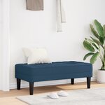 Banc vidaXL Bleu 113x57x39 cm en tissu