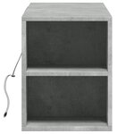 vidaXL Meuble TV mural avec lumières LED gris béton 135x31x39 5 cm