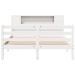 vidaXL Lit bibliothèque sans matelas blanc 150x200 cm bois pin massif