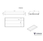 Lit PINO naturel 90x200 - Sommier + tiroir-lit
