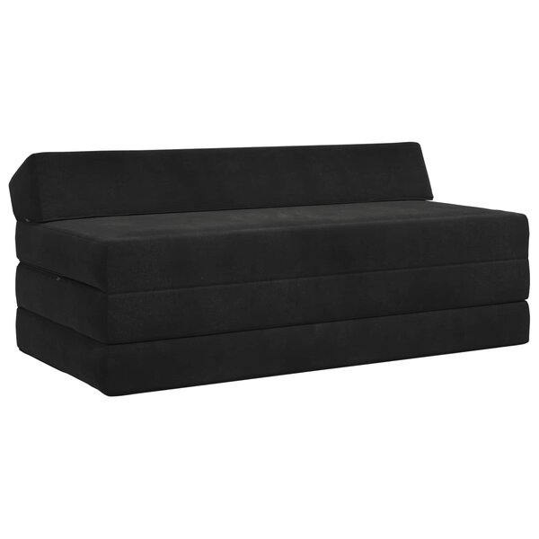 vidaXL Canapé-lit pliable Noir 120 x 60 x 49 cm Tissu