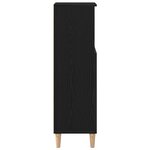 Armoire de salle de bain vidaXL en chêne noir 30x30x100 cm en bois d'ingénierie