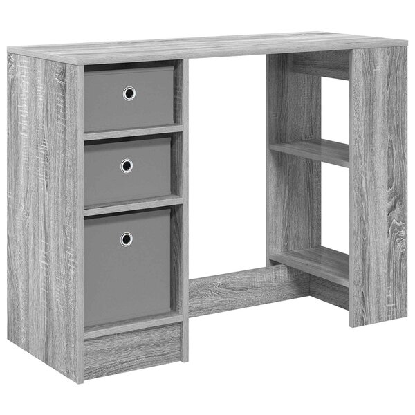 vidaXL Bureau Gris Sonoma Bois d'ingénierie 100 x 40 x 75 cm
