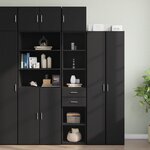 vidaXL Armoire de rangement mince noir 40x42 5x225cm bois d'ingénierie