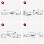 vidaXL Ensemble de canapés d'extérieur 7 pc Naturel et Anthracite