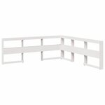 vidaXL Lit bibliothèque sans matelas blanc 140x190 cm bois pin massif