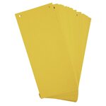 Paquet de 100 Fiches Intercalaire 105x240 Recyclées 2 trous Jaune x 12 EXACOMPTA