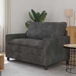 vidaXL Canapé Gris foncé 126 x 81 x 87 5 cm Polyester
