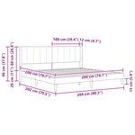 vidaXL Cadre de lit avec tête de lit Gris clair 200 x 200 cm Velours