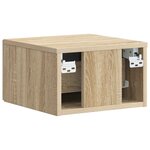 vidaXL Cabinet de chevet mural 2 Pièces Chêne Sonoma 34 5 x 33 x 20 cm