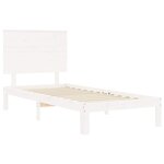 vidaXL Cadre de lit sans matelas blanc bois de pin massif