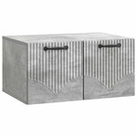 vidaXL Meuble TV mural Gris béton 59 5 x 41 x 30 cm Bois d'ingénierie