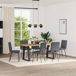 vidaXL Chaises à manger lot de 6 gris foncé velours