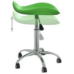 vidaXL Chaise pivotante de salle à manger Vert Similicuir