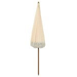 vidaXL Parasol Jaune et blanc Ø 205 x 209 cm Acier