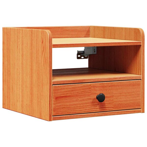 vidaXL Table de chevet avec tiroir Marron cire 38 x 36 x 29 5 cm