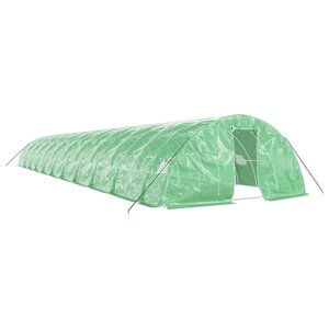 vidaXL Serre avec cadre en acier vert 110 m² 22x5x2 3 m