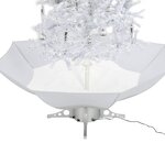 vidaXL Arbre de Noël neigeux avec base de parapluie Blanc 190 cm