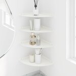 vidaXL Étagère flottante avec étagère 4 Pièces Blanc 30 x 30 x 2 cm