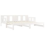 vidaXL Lit coulissant Blanc Bois de pin solide 2x(90x200) cm