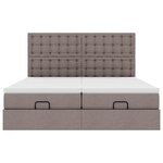 VidaXL Cadre de lit ottoman avec matelas taupe 200x200cm tissu